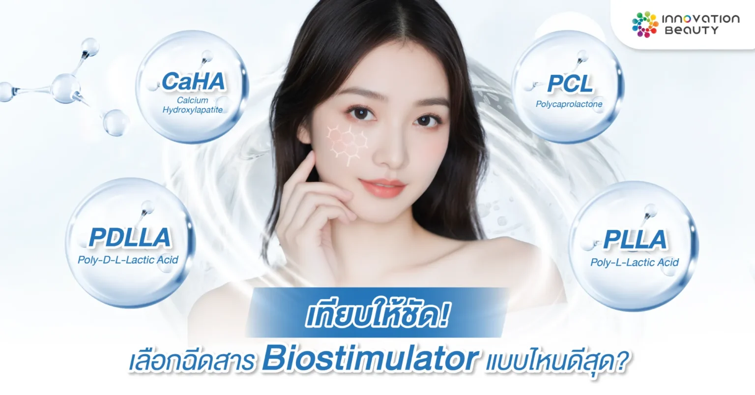 เทียบให้ชัด! PLLA, PDLLA, PCL และ CaHA เลือกฉีดสาร Biostimulator แบบไหนดีสุด?