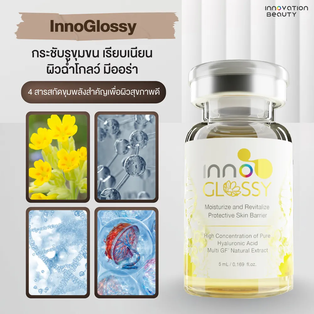 InnoGlossy กระชับรูขุมขน เรียบเนียน ผิวฉ่ำโกลว์ มีออร่า