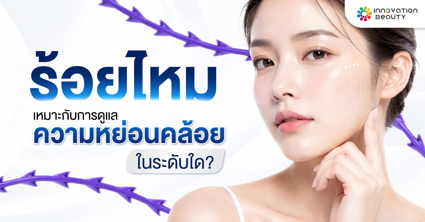 ร้อยไหมเหมาะกับการดูแลความหย่อนคล้อยในระดับใด?